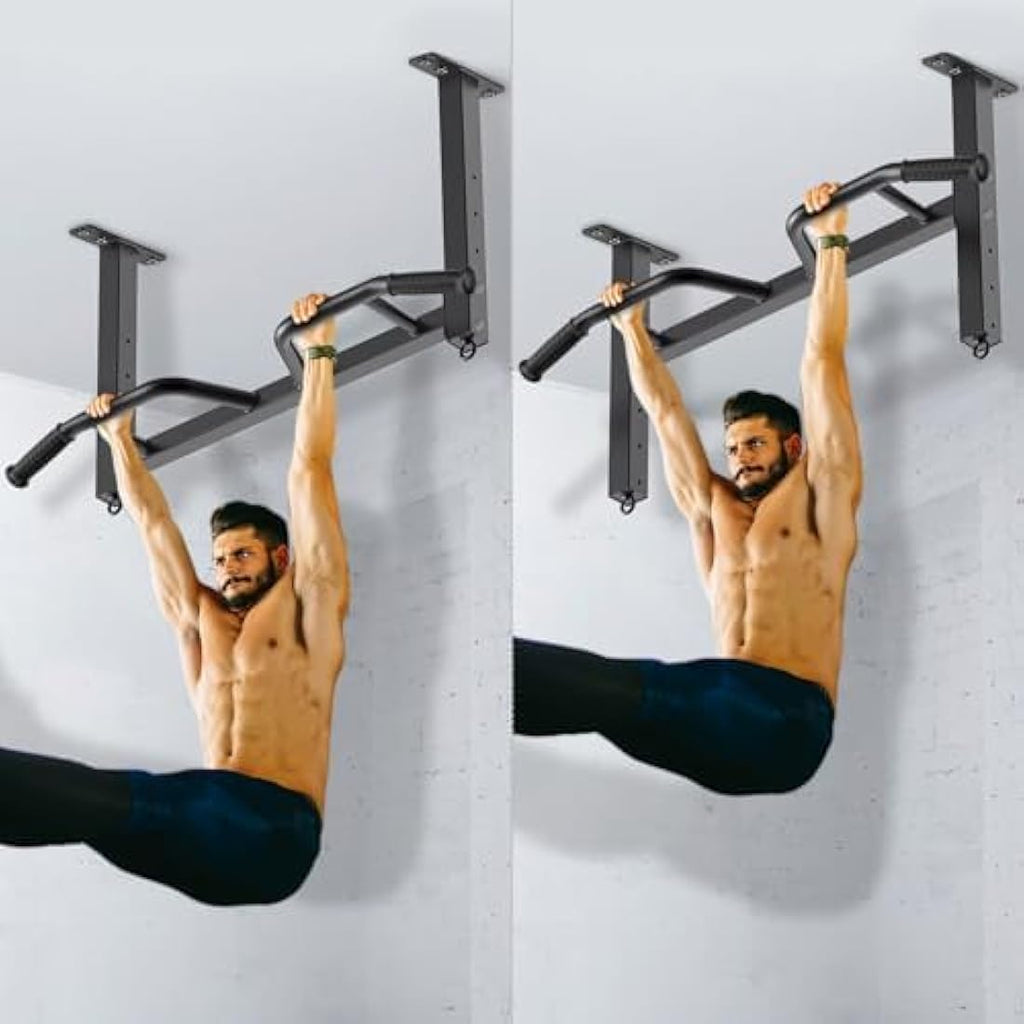 Kipika Ceiling Mounted Pull Up Bar – Adjustable Heavy Duty Chin Up Bar