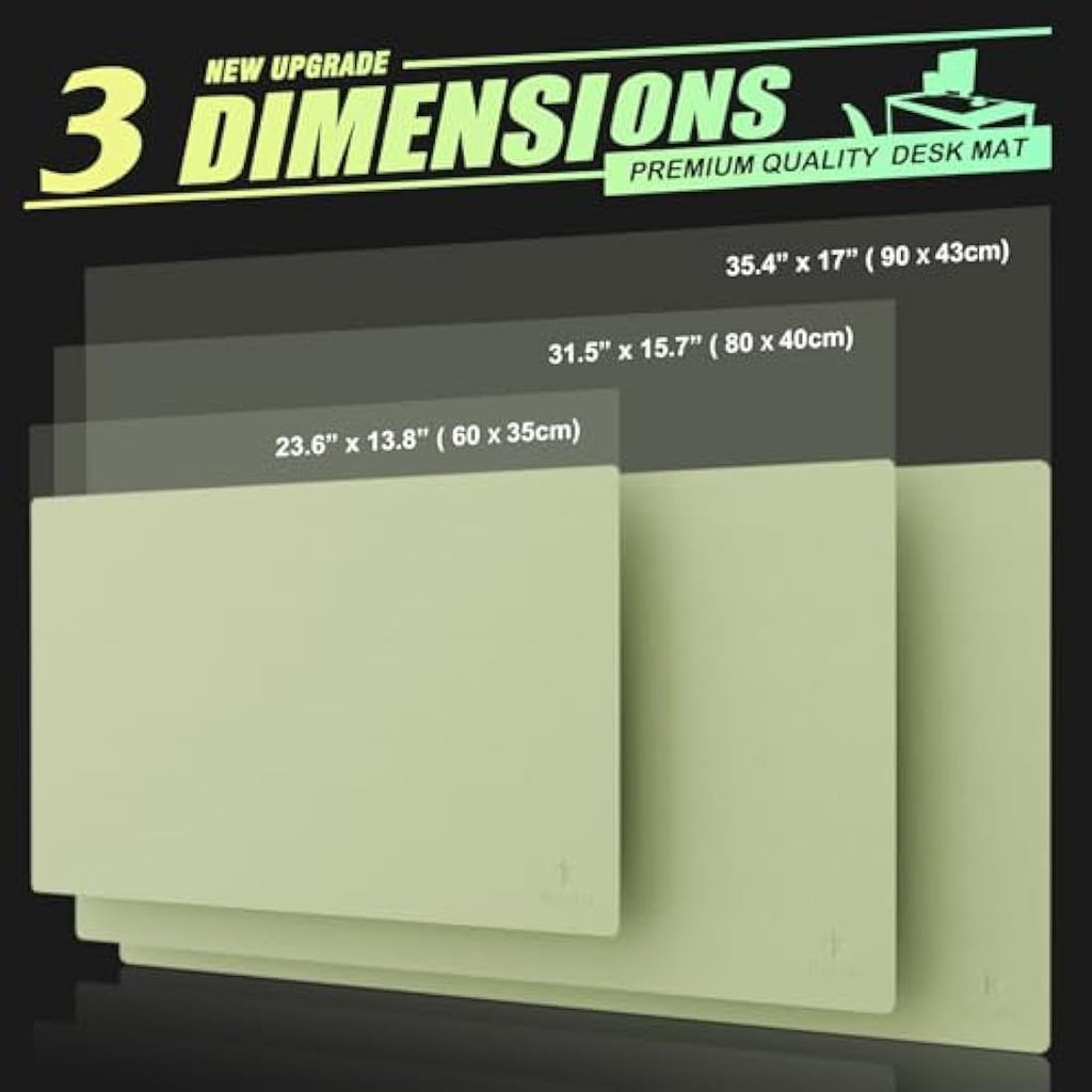 K KNODEL Dual-Sided Leather Desk Mat | Large Office Mouse Pad (80x40cm)
