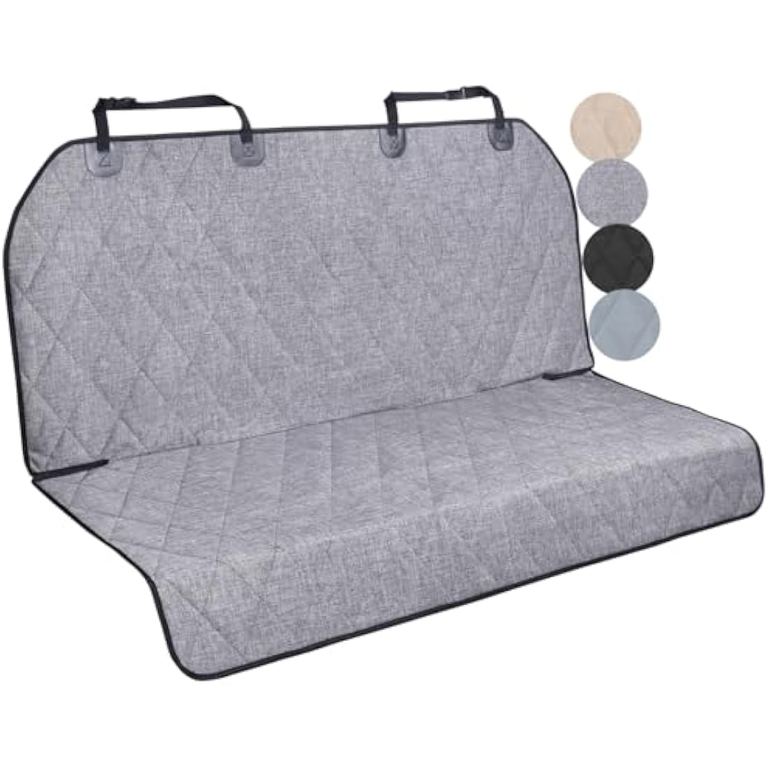 Vivaglory Dog Backseat Cover | Waterproof Anti-Slip Bench Protector, Black