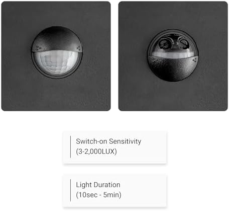 SEBSON LED Outdoor Wall Lights with PIR Motion Sensor - IP65 Pack of 2