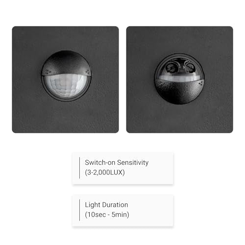 SEBSON Outdoor LED Wall Lights with PIR Motion Sensor - IP65 15W - 2 Pack
