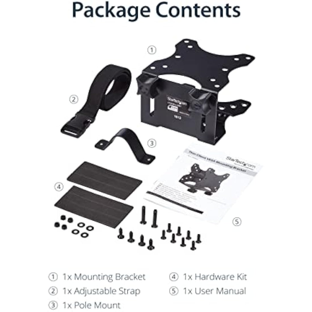 StarTech.com Mini PC VESA Mount – Adjustable Under Desk Thin Client Holder