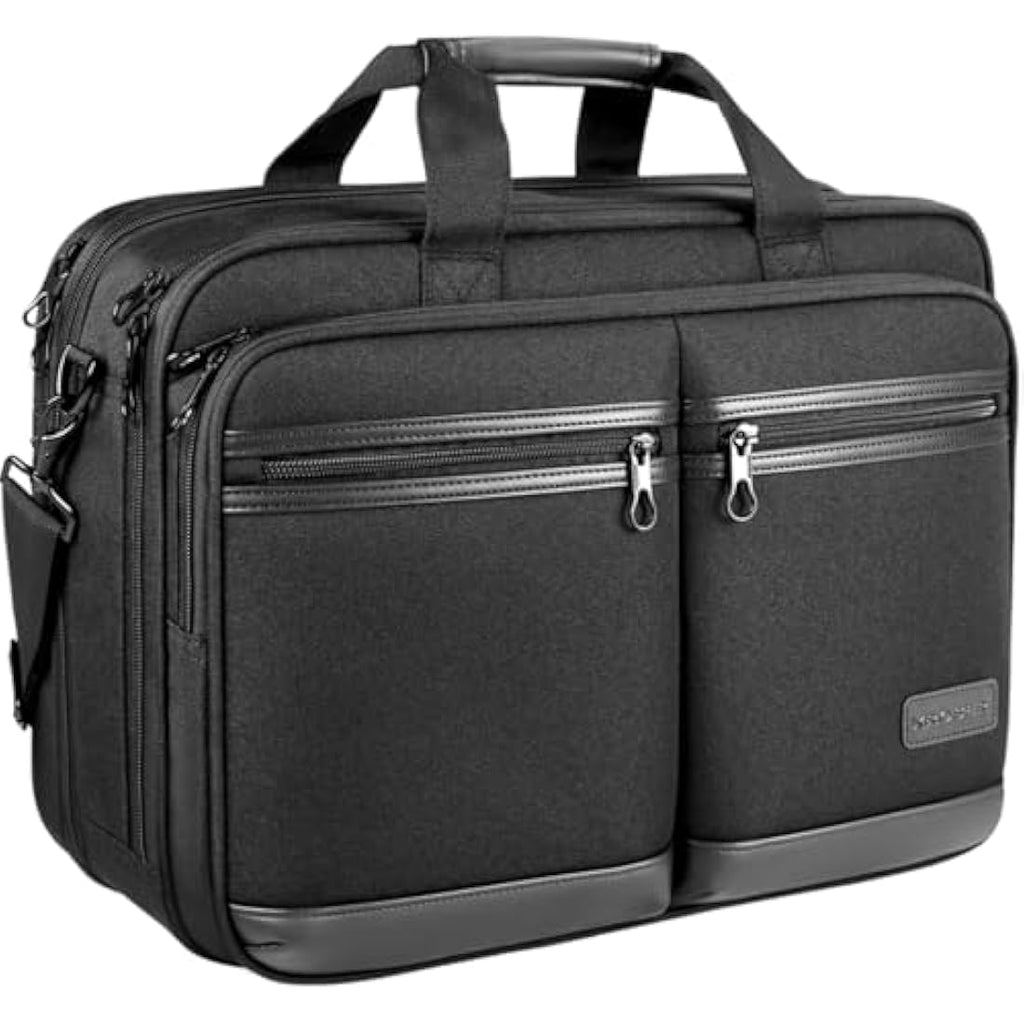 KROSER 17.3 Inch Laptop Briefcase – Expandable Water-Repellent Bag