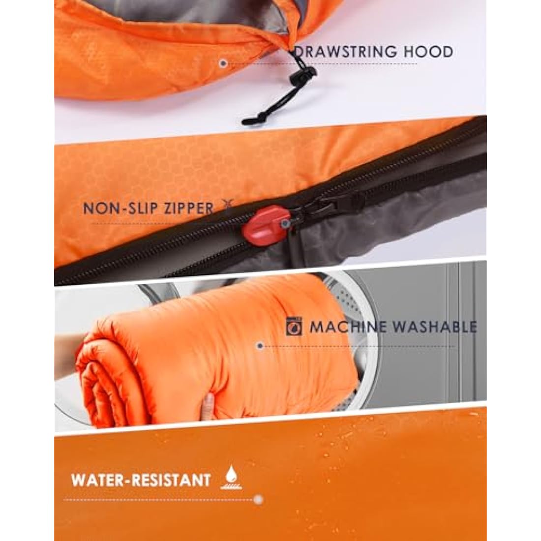 3-Season Sleeping Bag – Lightweight Waterproof Backpacking