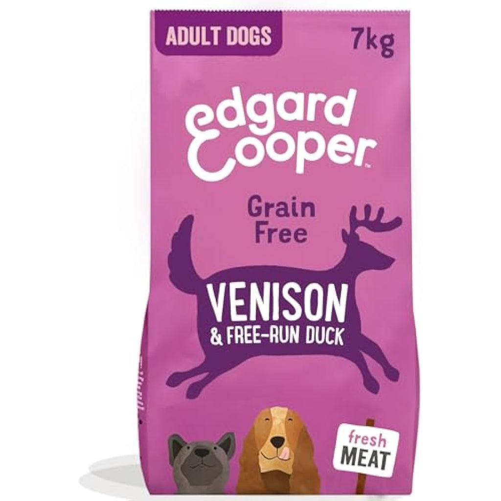 Edgard & Cooper Grain Free Dog Food – Venison & Duck Dry Kibble 7kg