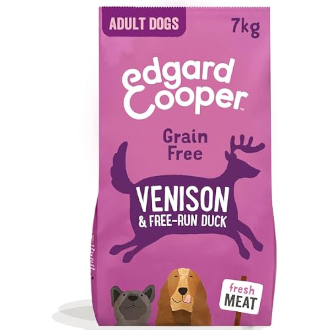 Edgard & Cooper Grain Free Dog Food – Venison & Duck Dry Kibble 7kg