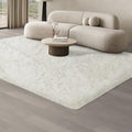 JOJOSEE Cream Area Rug – 160x230cm Soft Fluffy Shaggy Non-Slip Living Room Mat