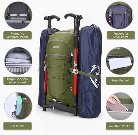Jolof Store HOMIEE 45L/60L Waterproof Hiking Backpack for Trekking