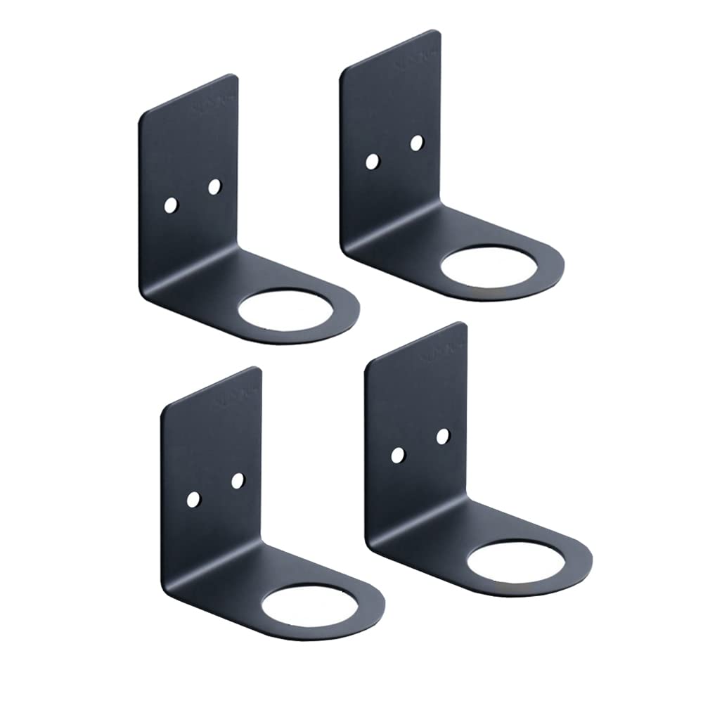 BiJun Wall Mounted Soap Dispenser | Stainless Steel Shampoo Holder - Black