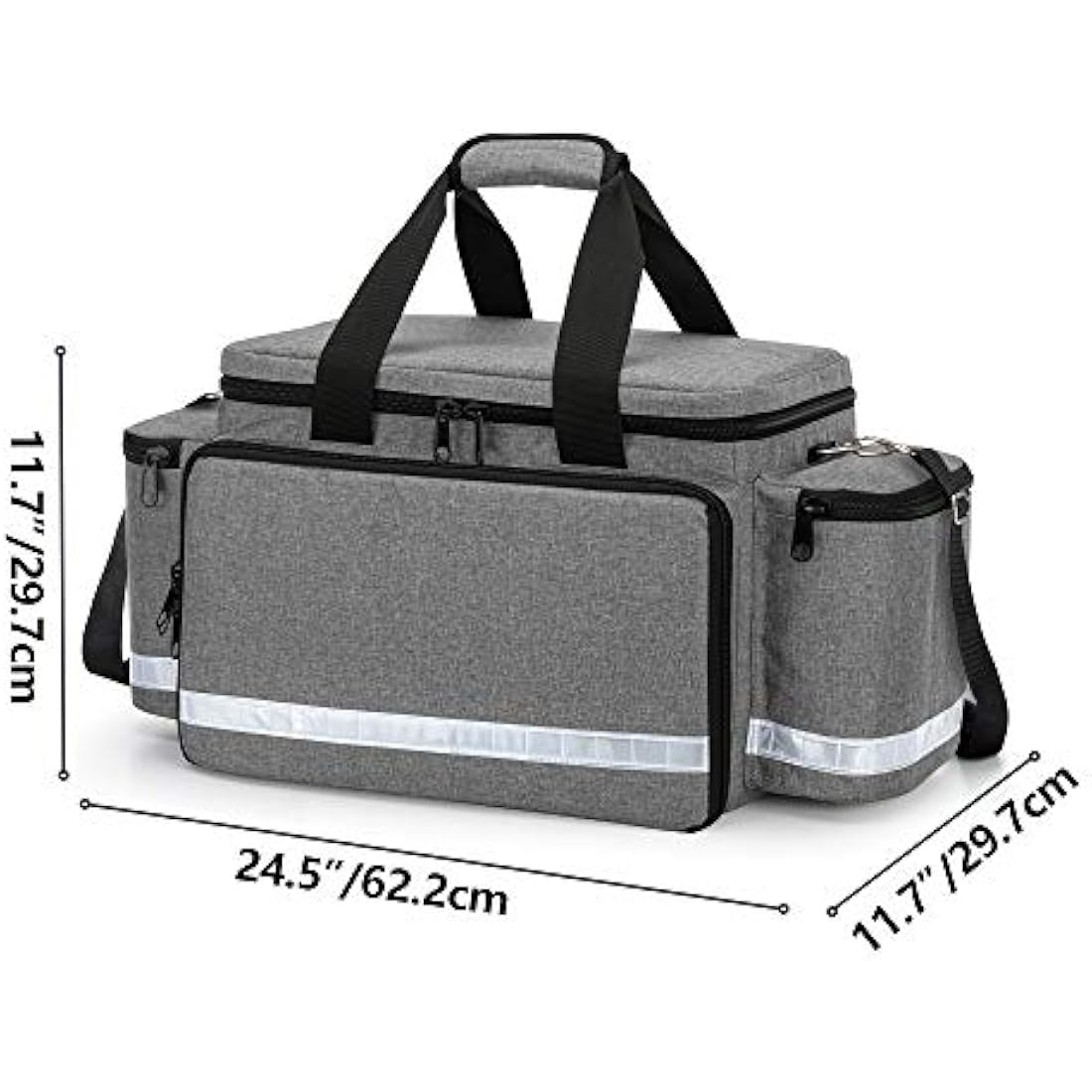 Trunab Large Emergency Trauma Bag | Professional EMT Medical Bag, Grey