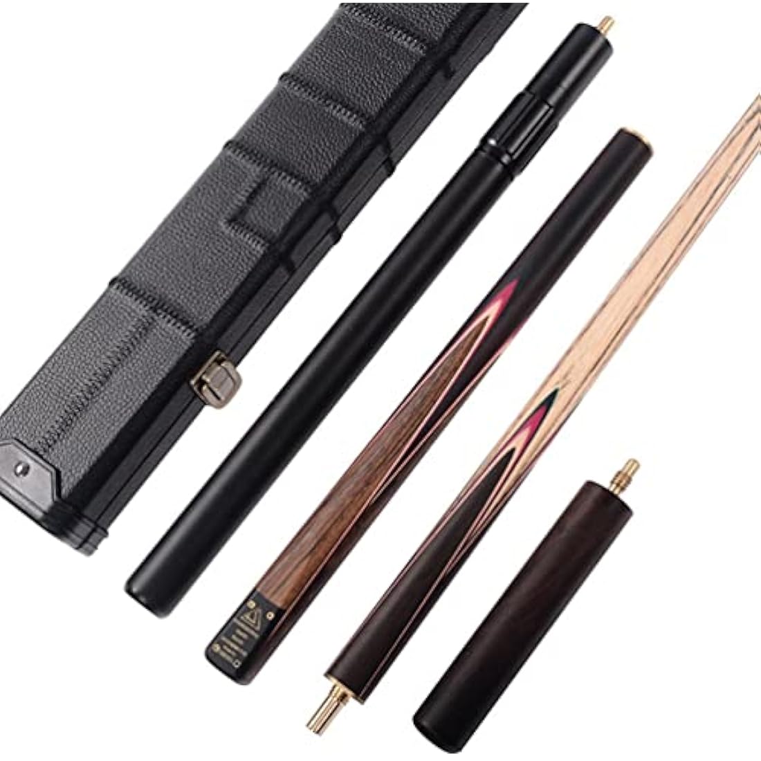 CUESOUL 57" Rosewood 3/4 Snooker Cue Set with Case and Extension