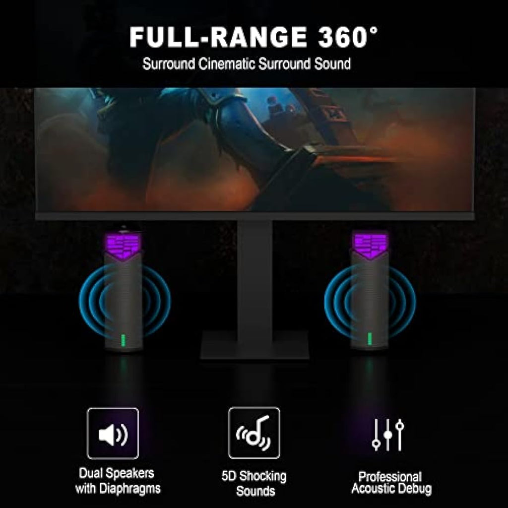 Smalody Detachable PC Speaker | 2-in-1 RGB Bluetooth Gaming Soundbar