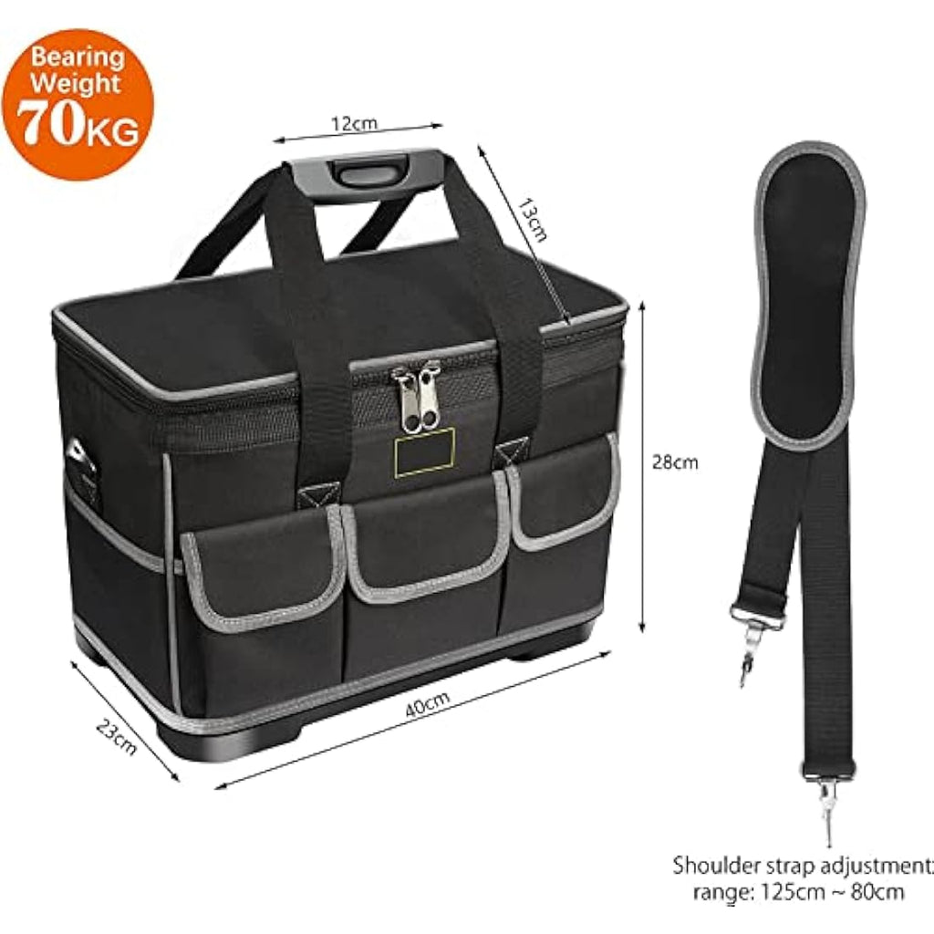 Noosverl Electrician Tool Bag | Waterproof Oxford Organizer with Strap