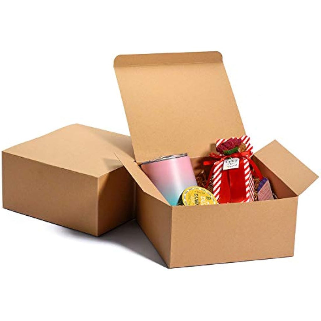 Switory Kraft Paper Gift Boxes - 25pc Brown Cardboard Bridesmaid Boxes