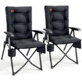 EVER ADVANCED Heavy Duty Camping Chairs | 4-Position Recliner 2-Pack
