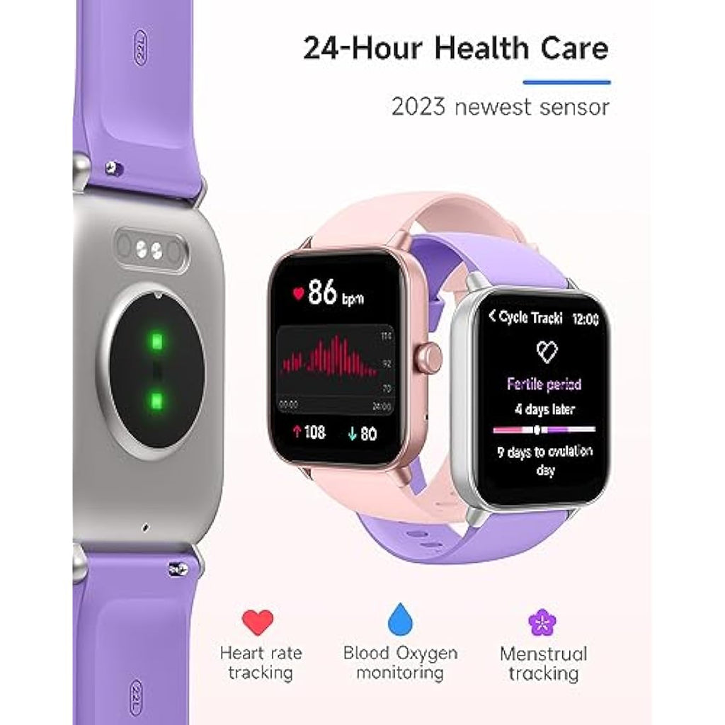 TOOBUR Smart Watch for Women – IP68 Waterproof Fitness Tracker