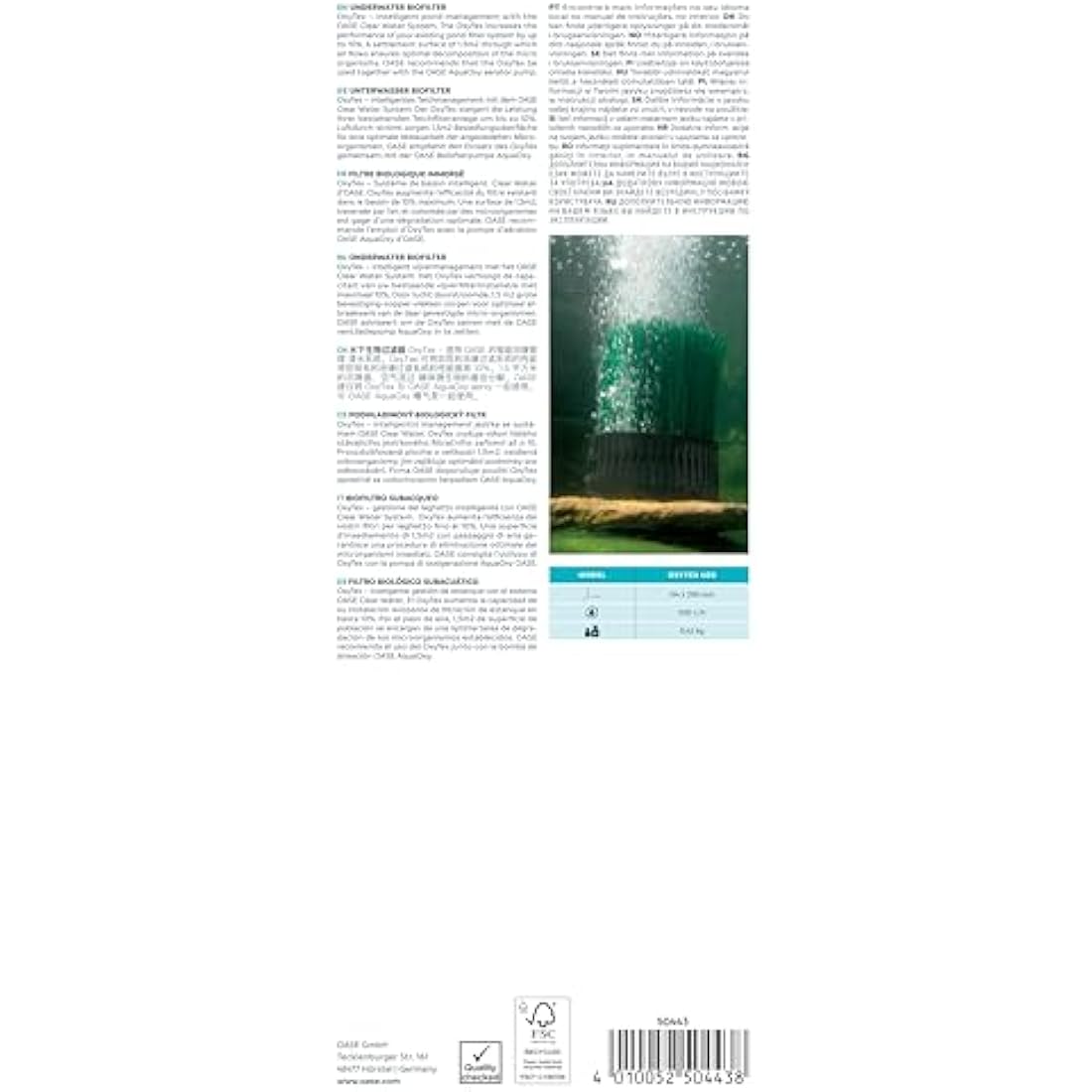 Oase OxyTex 400 Pond Aerator | Oxygen Supply & Nutrient Degradation