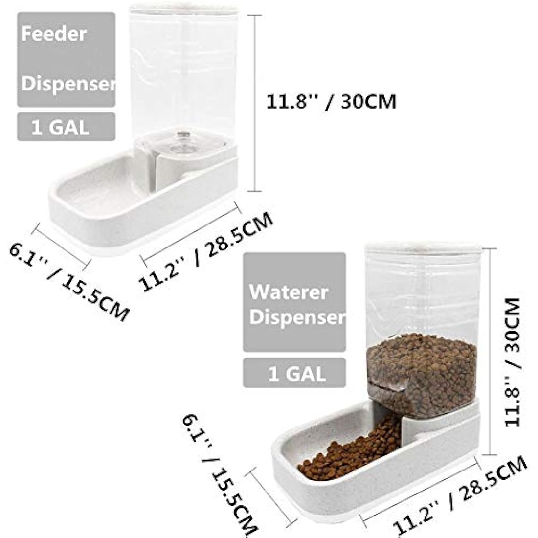 Old Tjikko Gravity Pet Feeder and Waterer Set | 3.8L BPA-Free Dispenser
