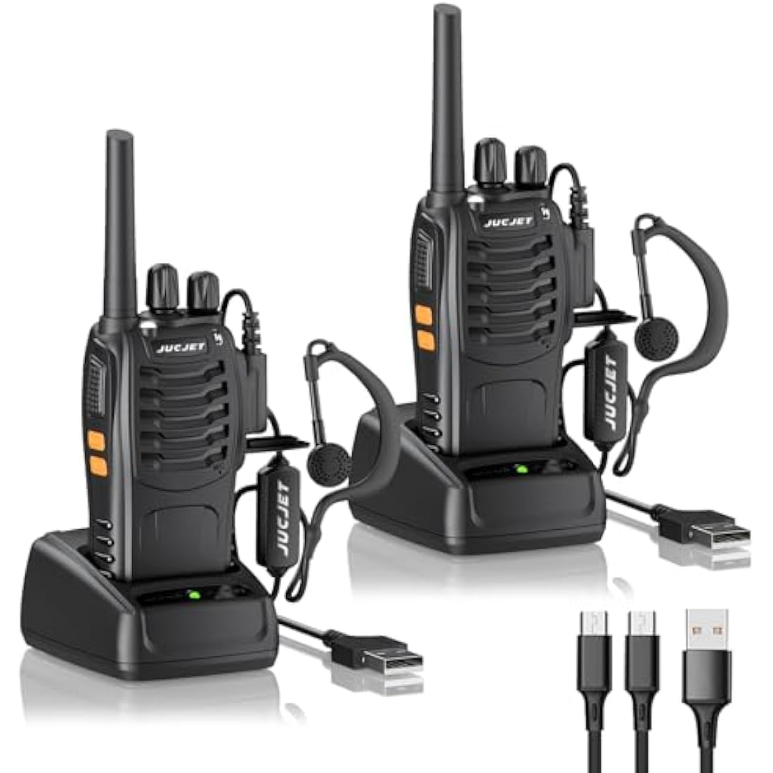 JUCJET 88E PMR446 Walkie Talkies – Long Range Rechargeable 2-Way Radios
