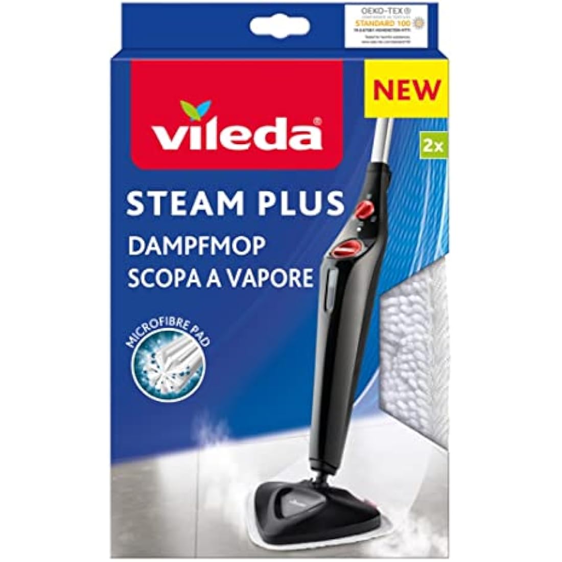 Vileda Steam Mop Replacement Microfibre Refill Pads – Washable 2 Pack
