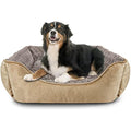 JOEJOY Calming Dog Bed – Washable Plush Anti-Anxiety Pet Bed, Beige, XXL