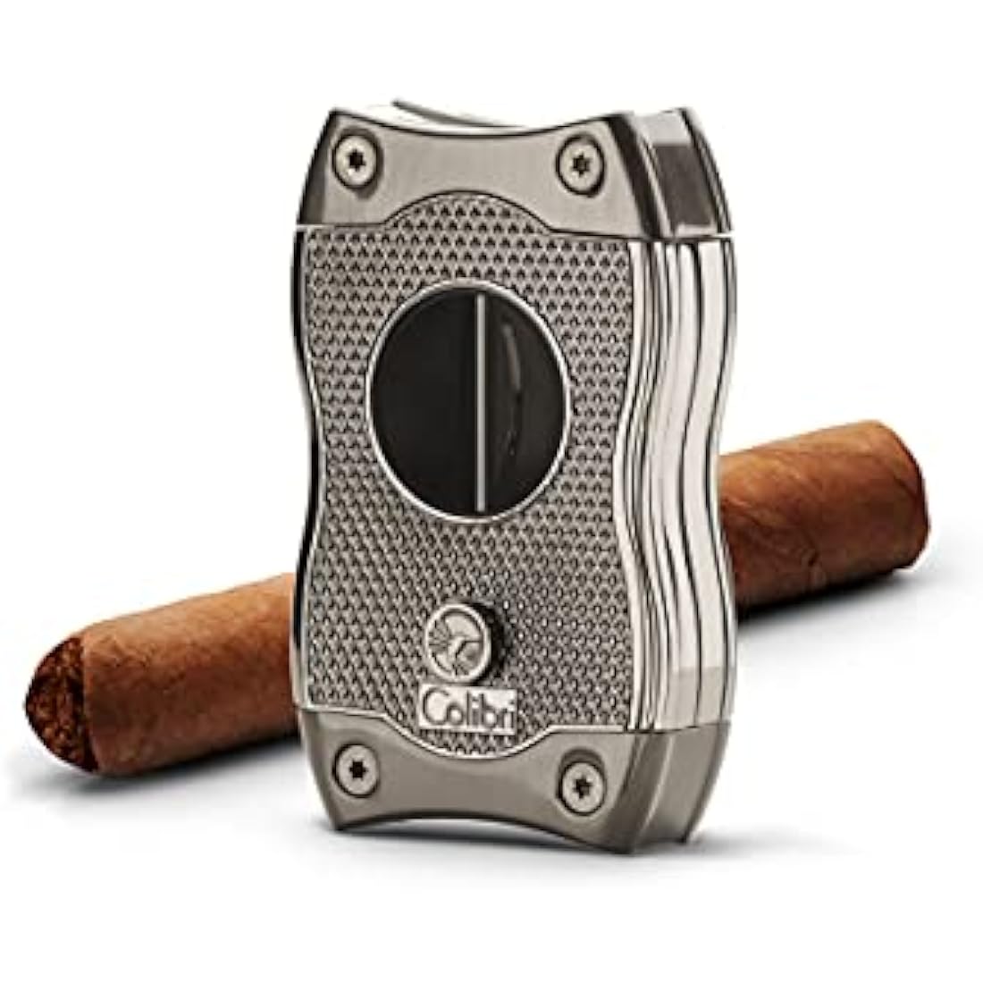 Colibri SV-Cut 2-in-1 Cigar Cutter | V-Cut & Straight Cut | Gunmetal