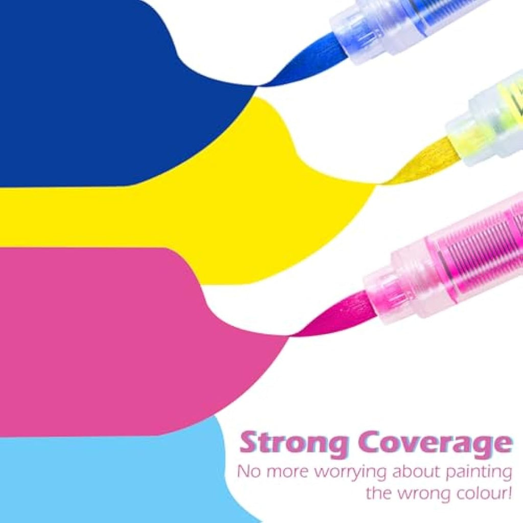 VAKKI 168 Color Acrylic Paint Pens – Flexible Brush Tip Markers for Art