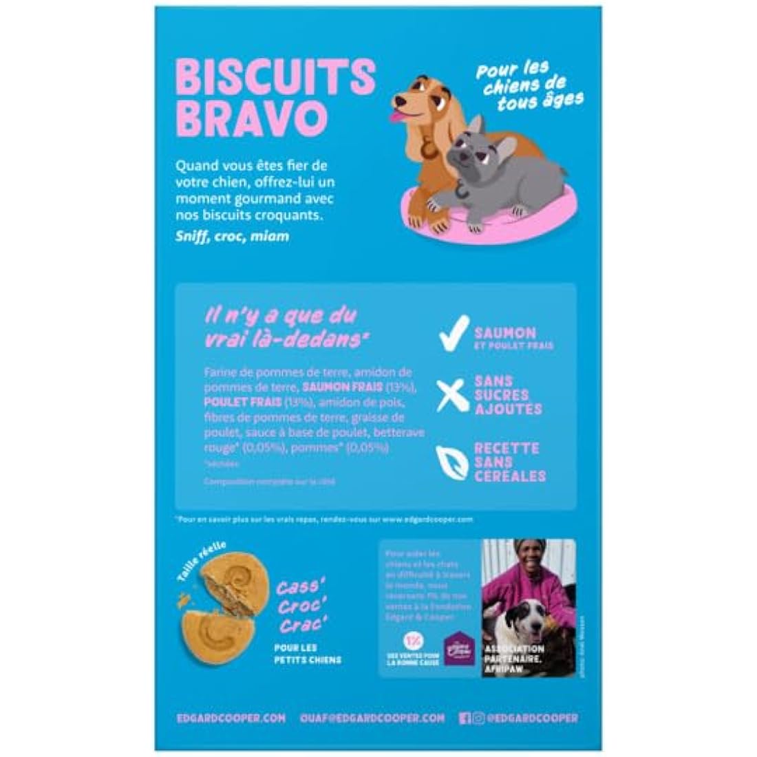 Edgard Cooper Grain Free Dog Treats | Salmon & Chicken Biscuits (7x400g)