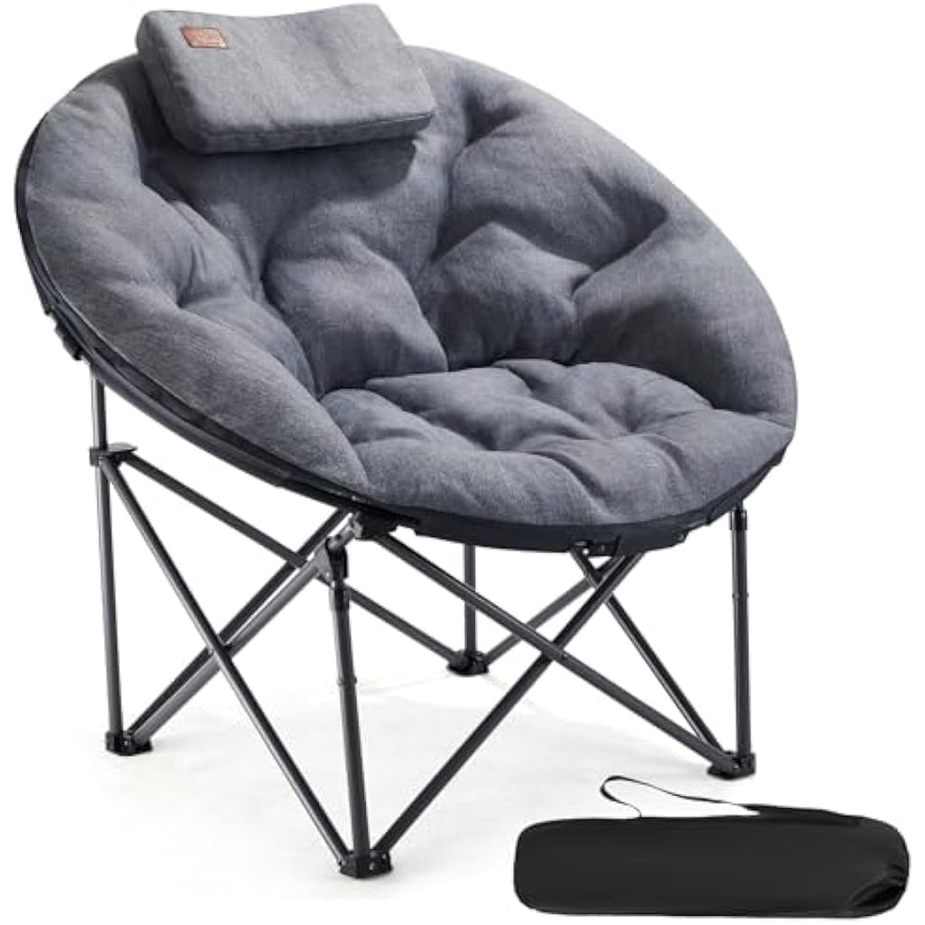 EVER ADVANCED XL Moon Chair – Heavy Duty Padded Folding Camping Chair