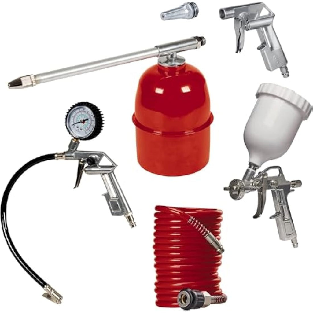 Einhell 5-Piece Air Tool Accessory Set | Compressor Kit with Hose