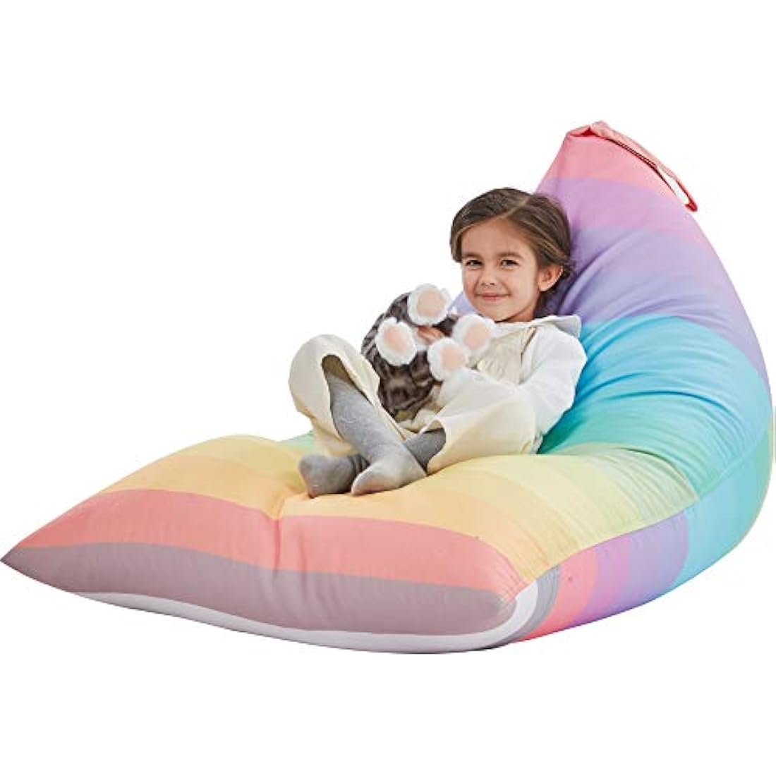 Stuffed Animal Storage Bean Bag Chair Cover – XL Soft Canvas