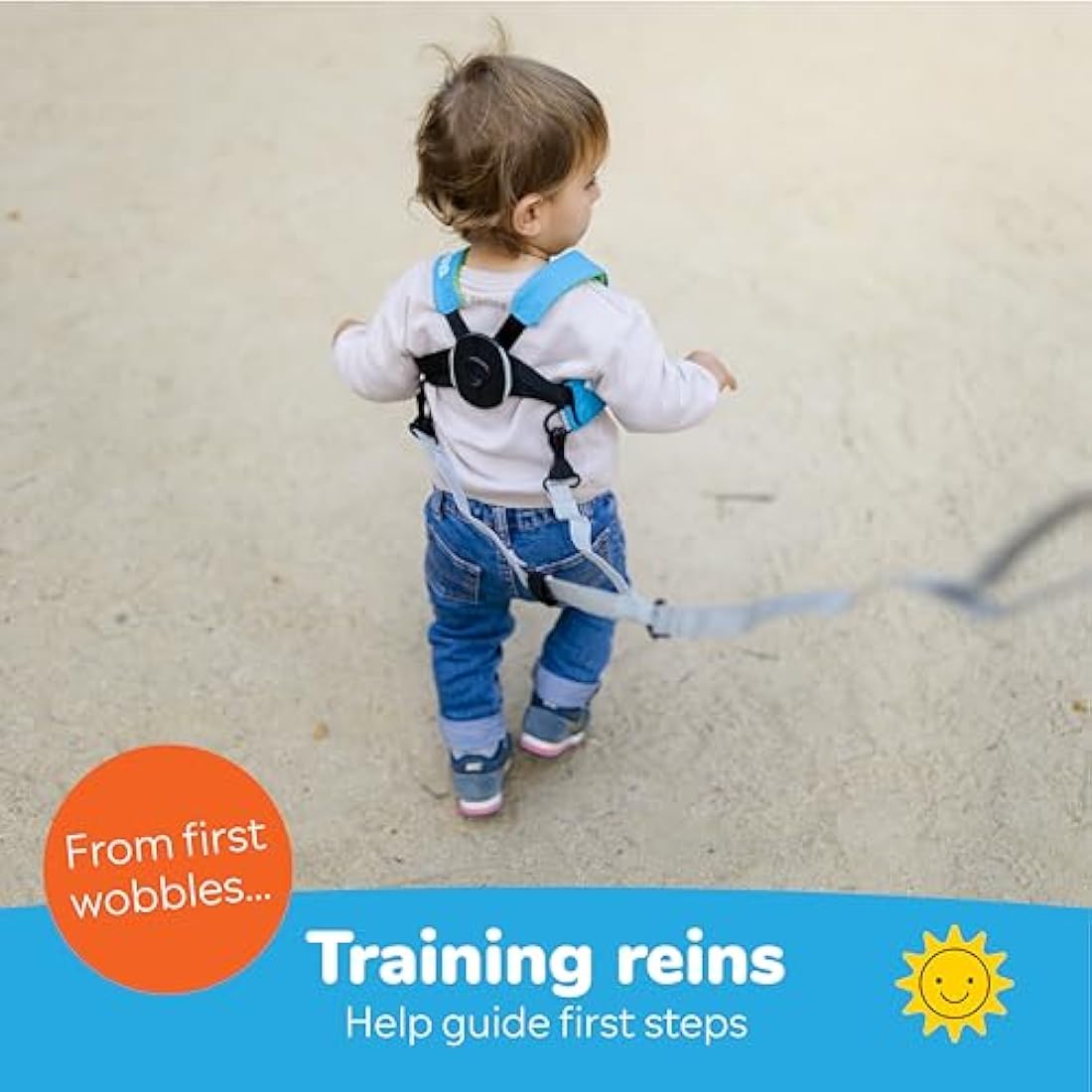 Trunki ToddlePak Baby Walking Reins and Safety Harness – Bert Bear Blue