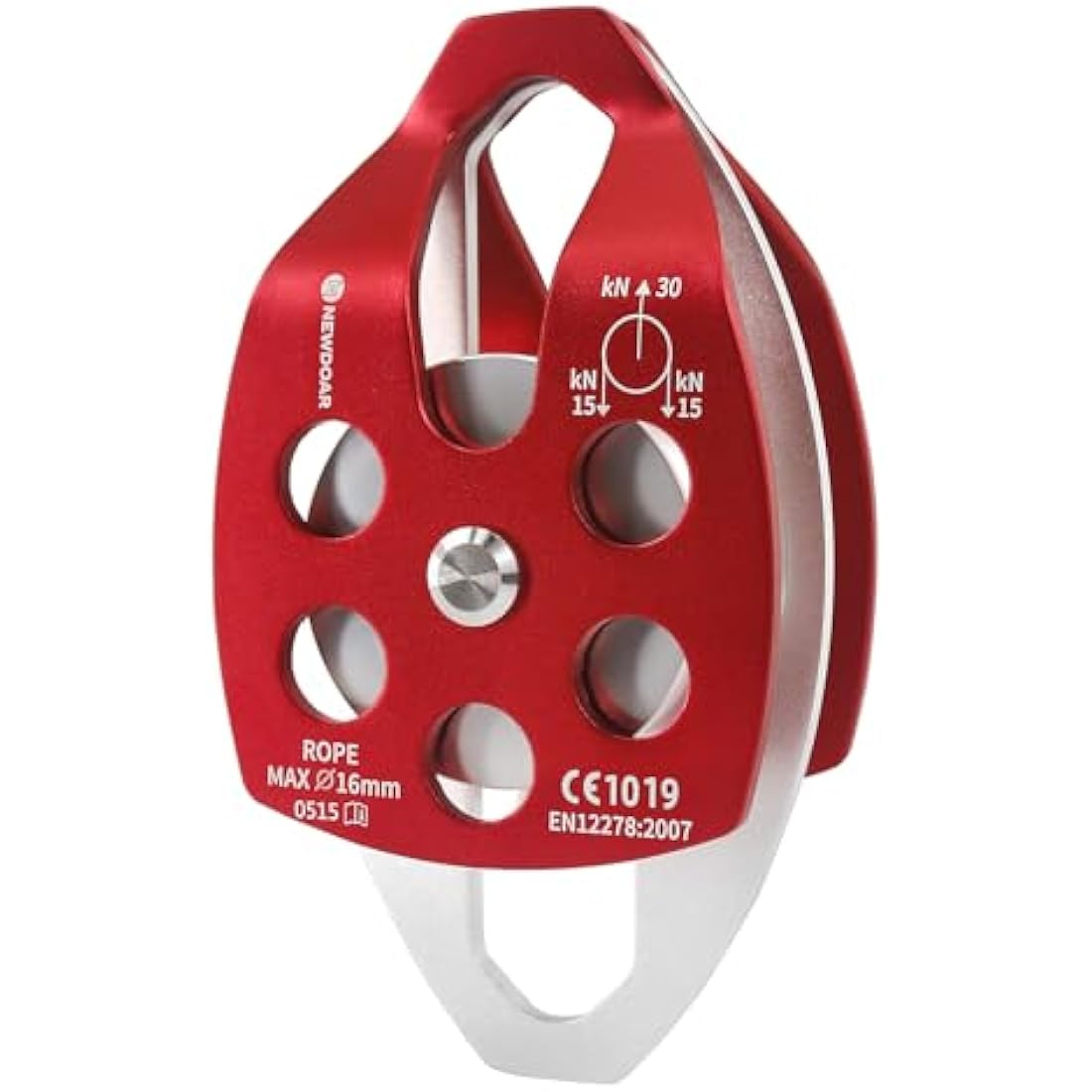 NewDoar 30KN Double Rescue Pulley | 16mm Rope Sheave for Arborist