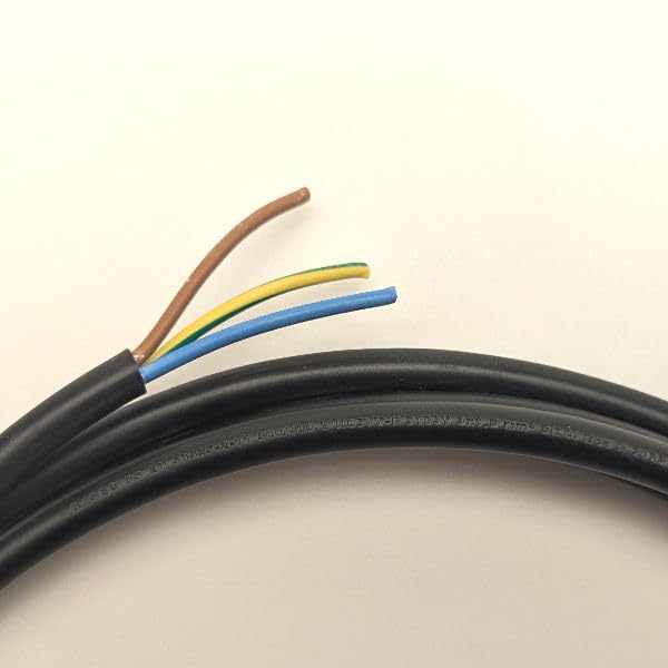 Jolof Store 1.5mm 3 Core 3183Y Black Round Mains Electrical Flex – 10m