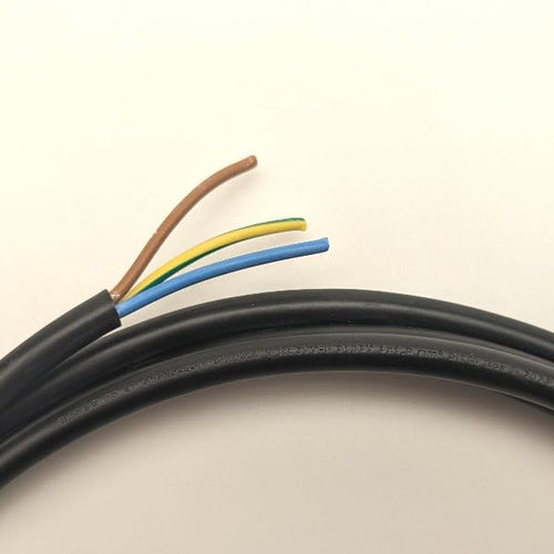 Jolof Store 1.5mm 3 Core 3183Y Black Round Mains Electrical Flex – 10m
