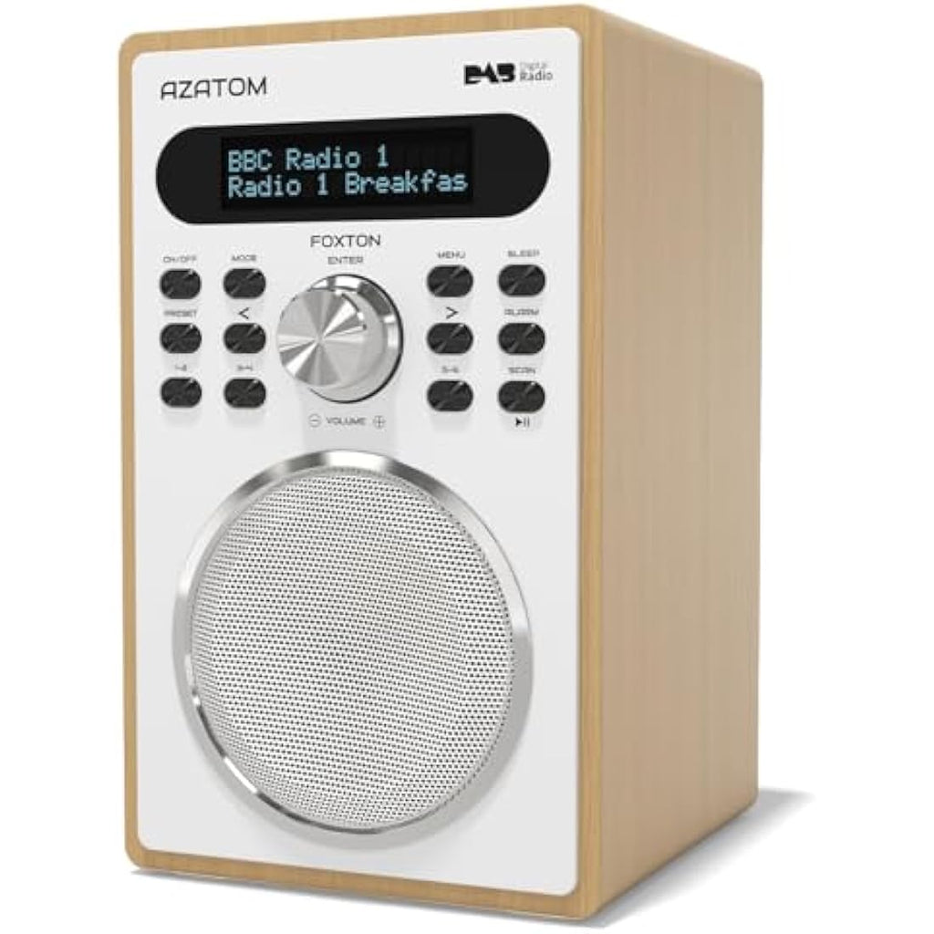 Azatom Foxton FX2 DAB/DAB+ Digital Radio with Bluetooth - Oak