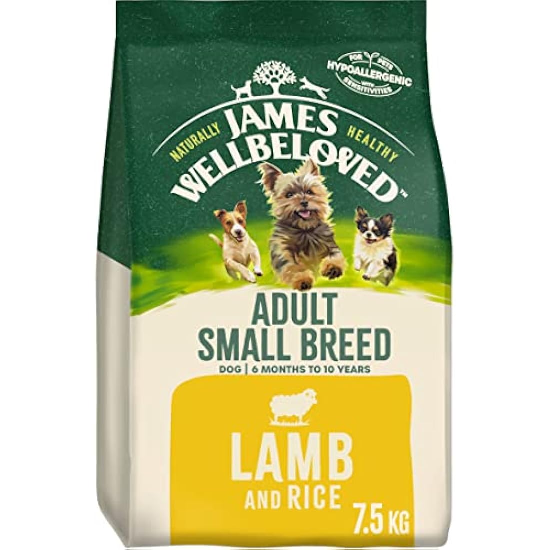 James Wellbeloved Adult Small Breed Lamb & Rice Dry Dog Food – 7.5kg
