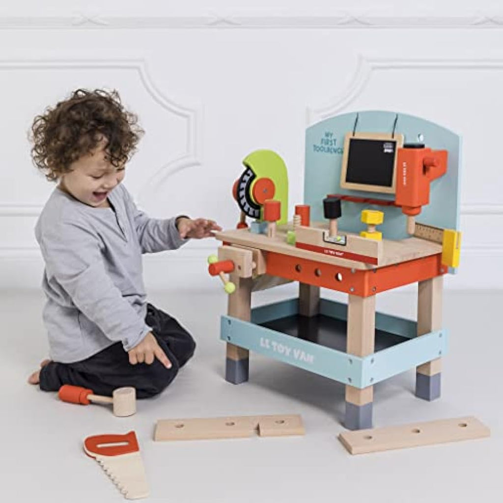 Le Toy Van Wooden Tool Bench Set – Educational Pretend Play Toy