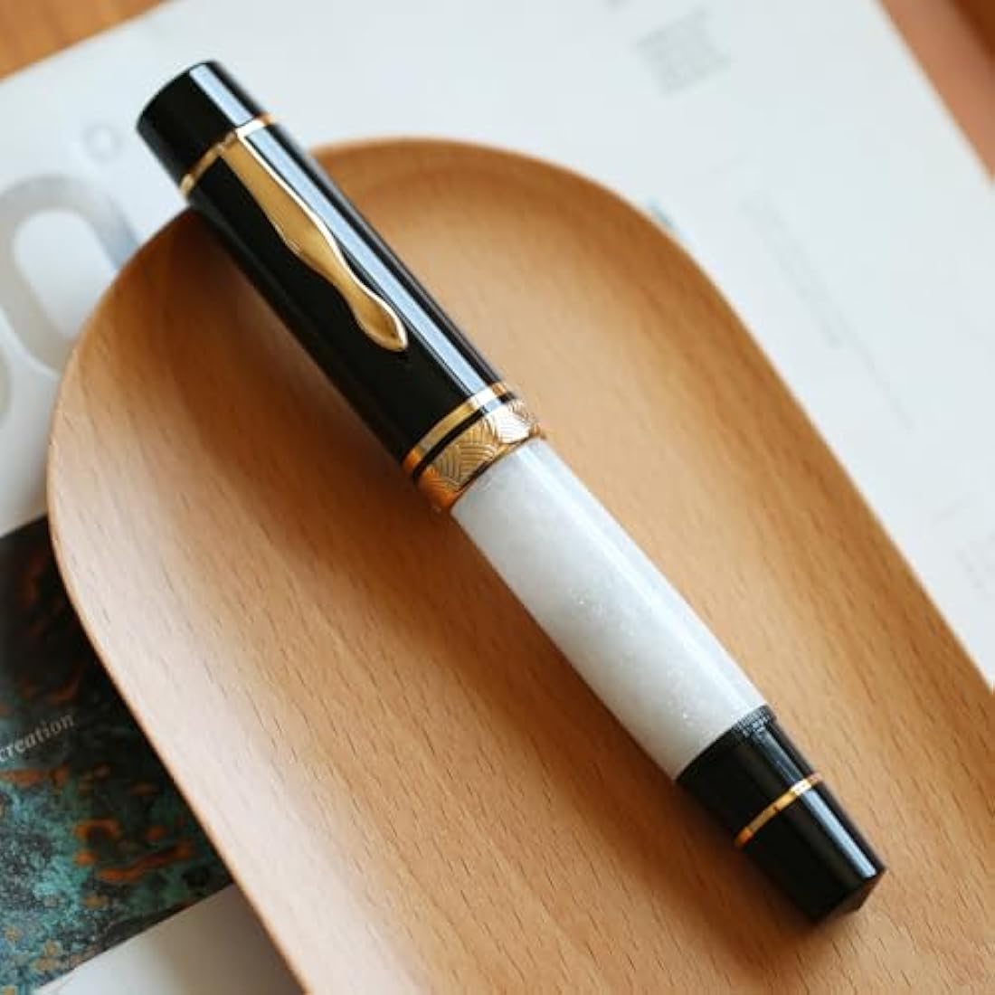Majohn P139 Piston Fountain Pen - Extra Fine Nib Resin Writing Pen