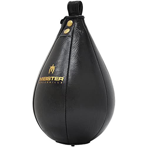 Meister SpeedKills Leather Speed Bag | Black Cowhide – Medium 9.5" x 6"
