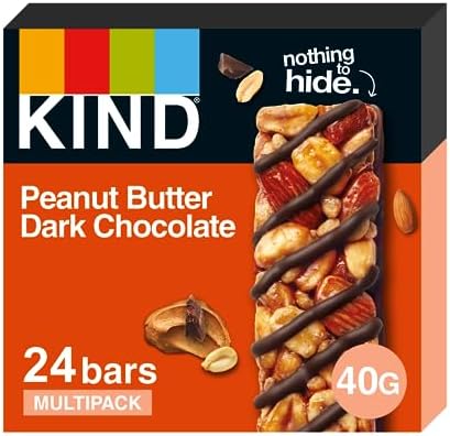 KIND Peanut Butter Dark Chocolate Gluten Free Snack Bars - 24 x 40g
