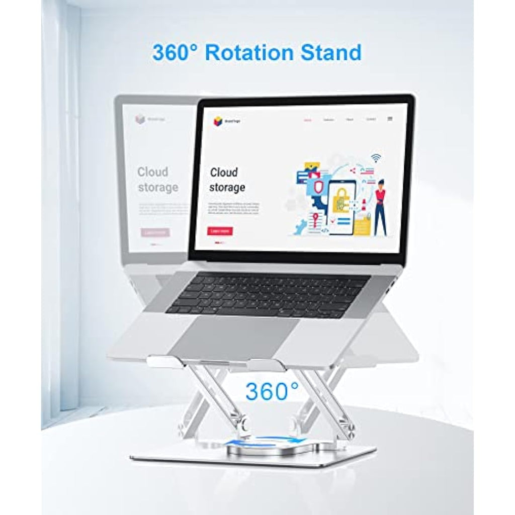 BoYata Laptop Stand | 360° Rotating Adjustable Ergonomic Desk Riser