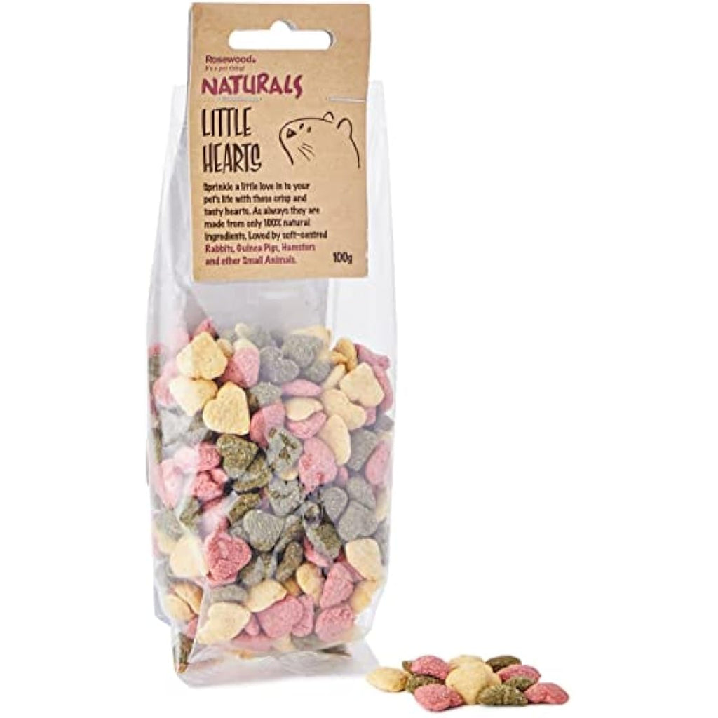Rosewood Naturals Little Hearts Small Animal Treats - 100g Beetroot