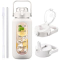 HYDRAGLAZIC 2L Glass Water Bottle | 2 Liter Jug with Silicone Sleeve