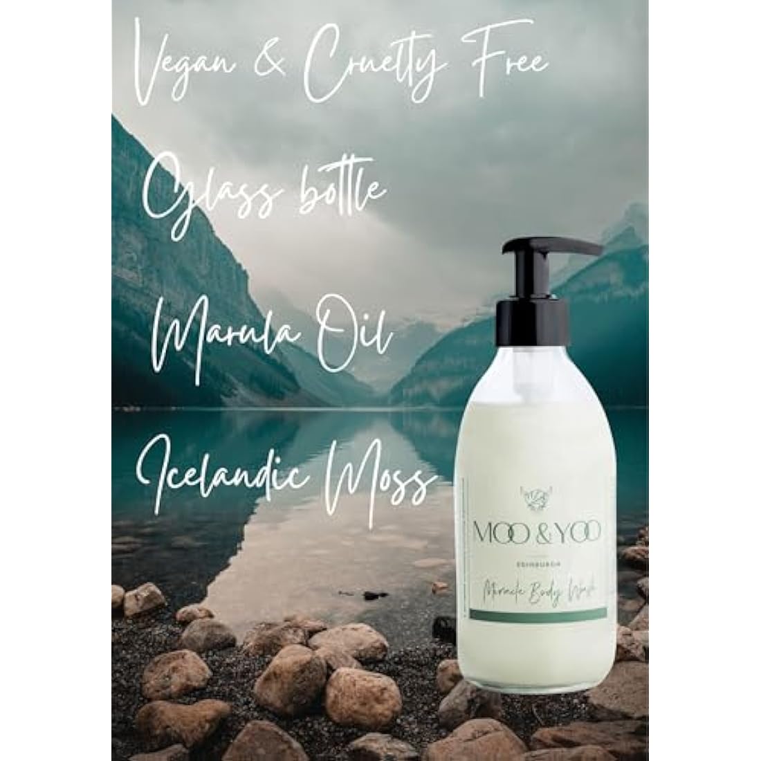 Moo & Yoo Natural Body Wash – Marula Oil & Icelandic Moss – 250ml