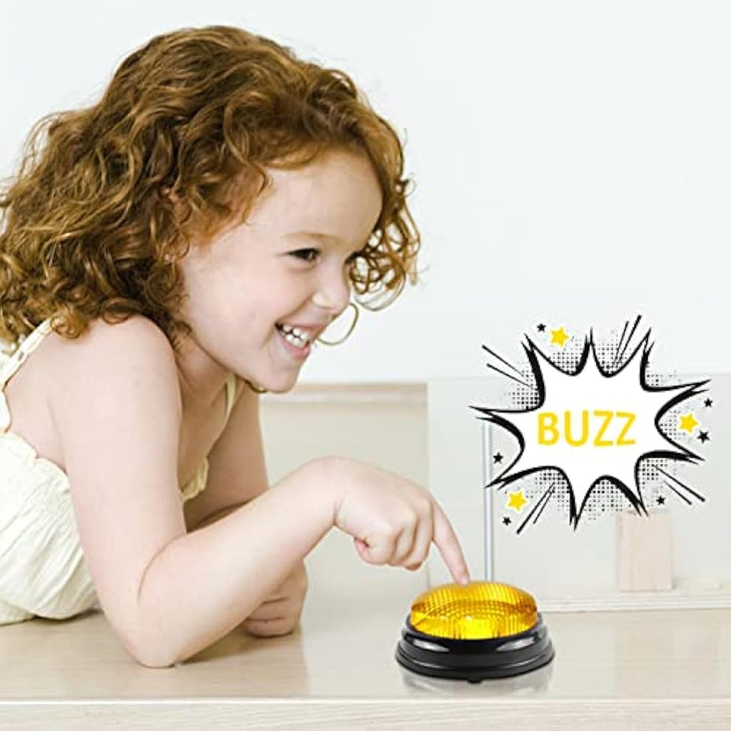BEAN LIEVE Game Show Buzzers for Classroom – 4 Sounds, Set of 4