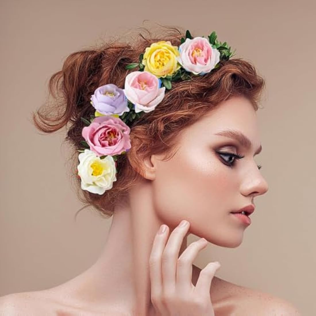 Jolof Store 50Pcs Artificial Silk Rose Flower Heads for DIY Crafts – 4cm