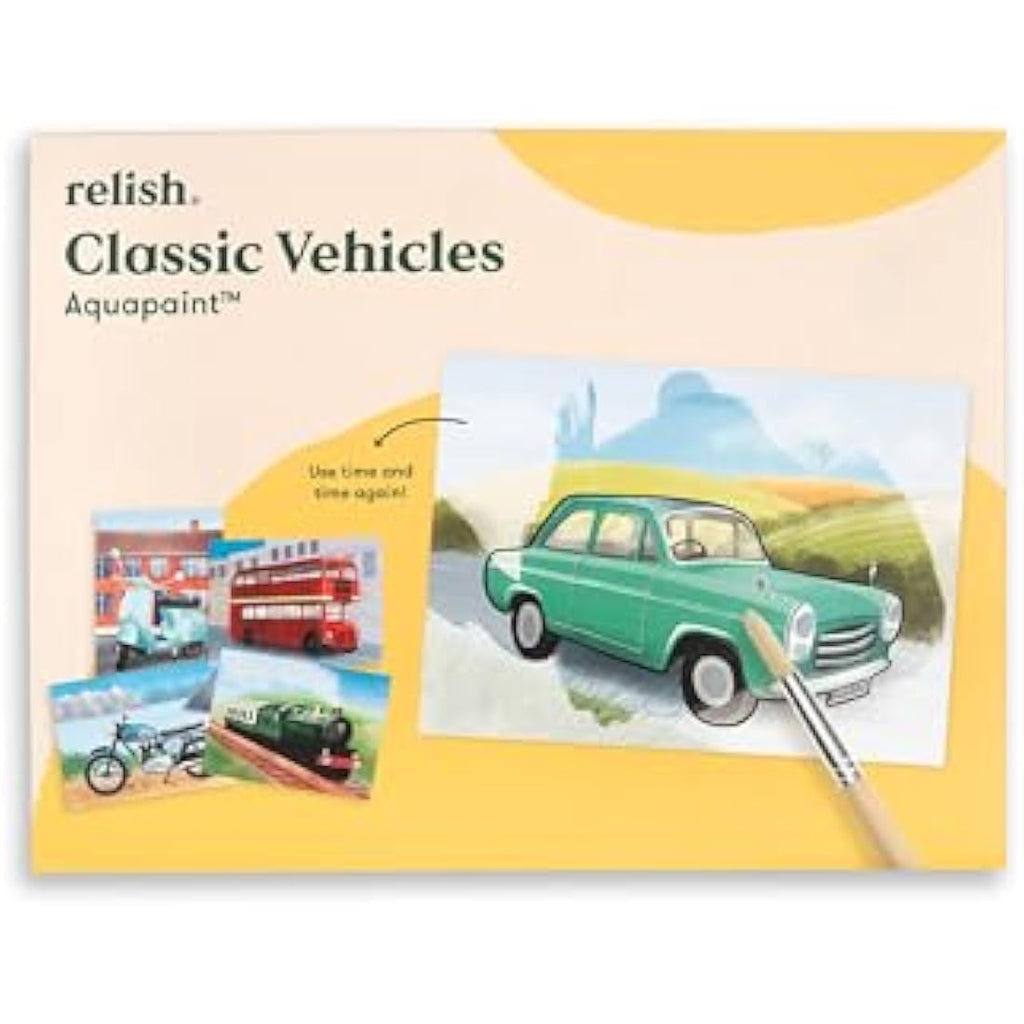 Relish Aquapaints Classic Vehicles - Reusable Dementia Painting Activities