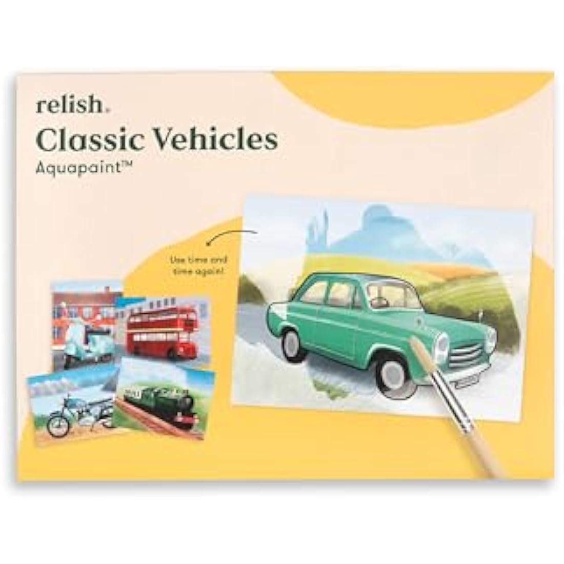 Relish Aquapaints Classic Vehicles - Reusable Dementia Painting Activities