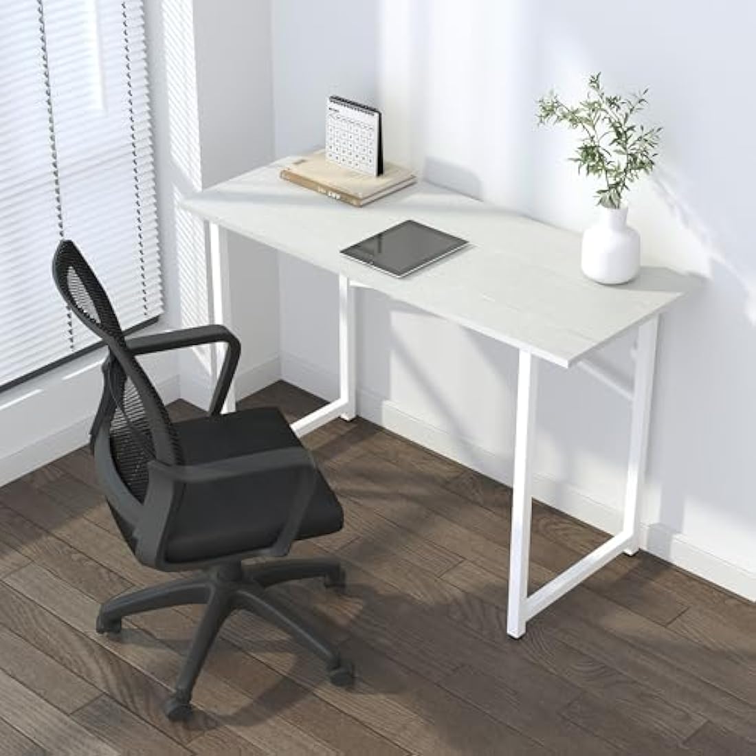 120cm Folding Desk – No Assembly White Gaming Table